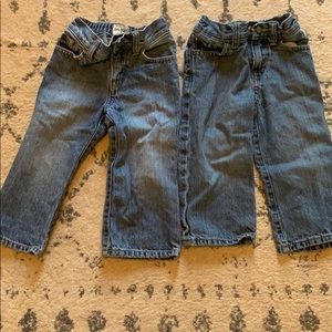 Pair of toddler blue jeans